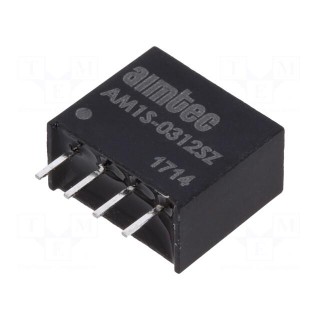 Converter: DC/DC | 1W | Uin: 2.97÷3.63V | Uout: 12VDC | Iout: 83mA | SIP4