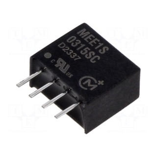 Converter: DC/DC | 1W | Uin: 2.97÷3.63V | Uout: 15VDC | Iout: 67mA | SIP