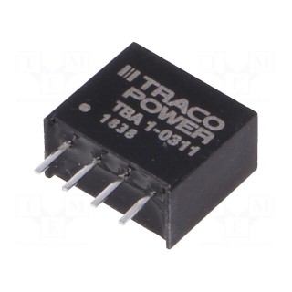 Converter: DC/DC | 1W | Uin: 2.97÷3.63V | Uout: 5VDC | Iout: 200mA | SIP4