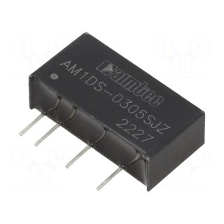 Converter: DC/DC | 1W | Uin: 2.97÷3.63V | Uout: 5VDC | Iout: 200mA | SIP7