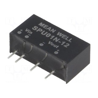 Converter: DC/DC | 1W | Uin: 21.6÷26.4V | Uout: 12VDC | Iout: 0÷84mA
