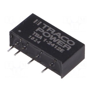 Converter: DC/DC | 1W | Uin: 21.6÷26.4V | Uout: 12VDC | Iout: 84mA | SIP7