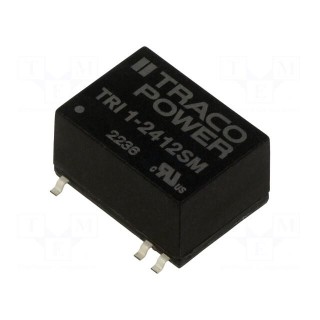 Converter: DC/DC | 1W | Uin: 21.6÷26.4V | Uout: 12VDC | Iout: 84mA | SMD14