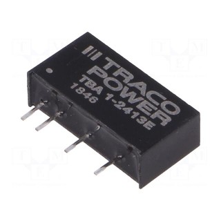 Converter: DC/DC | 1W | Uin: 21.6÷26.4V | Uout: 15VDC | Iout: 660mA | SIP7