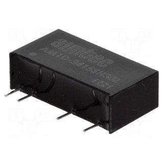 Converter: DC/DC | 1W | Uin: 21.6÷26.4V | Uout: 15VDC | Iout: 70mA | SIP7