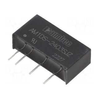 Converter: DC/DC | 1W | Uin: 21.6÷26.4V | Uout: 3.3VDC | Iout: 303mA