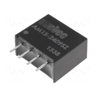 Converter: DC/DC | 1W | Uin: 21.6÷26.4V | Uout: 9VDC | Iout: 110mA | SIP4
