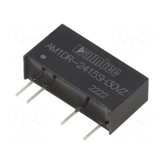 Converter: DC/DC | 1W | Uin: 22.8÷25.2V | Uout: 15VDC | Iout: 67mA | SIP7