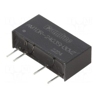 Converter: DC/DC | 1W | Uin: 22.8÷25.2V | Uout: 3.3VDC | Iout: 250mA
