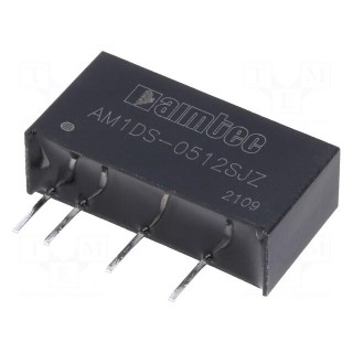 Converter: DC/DC | 1W | Uin: 4.5÷5.5V | Uout: 12VDC | Iout: 83mA | SIP7
