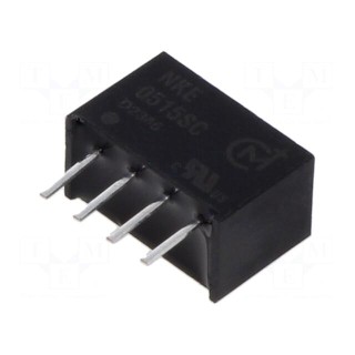 Converter: DC/DC | 1W | Uin: 4.5÷5.5V | Uout: 15VDC | Iout: 66mA | SIP