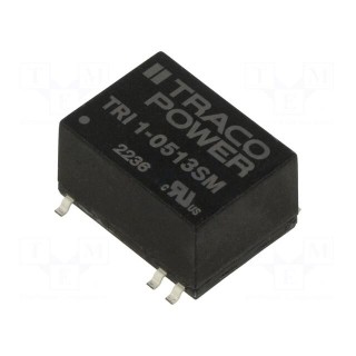 Converter: DC/DC | 1W | Uin: 4.5÷5.5V | Uout: 15VDC | Iout: 68mA | SMD14