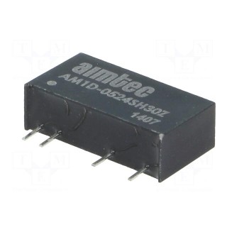 Converter: DC/DC | 1W | Uin: 4.5÷5.5V | Uout: 24VDC | Iout: 40mA | SIP7