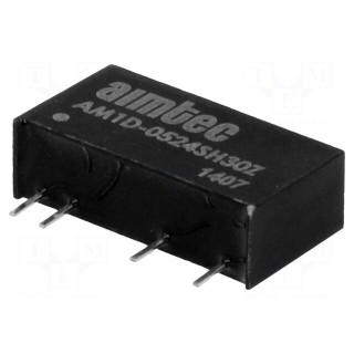 Converter: DC/DC | 1W | Uin: 4.5÷5.5V | Uout: 24VDC | Iout: 40mA | SIP7