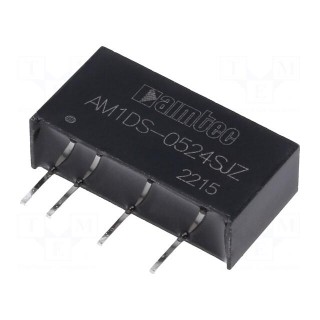 Converter: DC/DC | 1W | Uin: 4.5÷5.5V | Uout: 24VDC | Iout: 42mA | SIP7