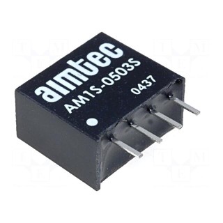 Converter: DC/DC | 1W | Uin: 4.5÷5.5V | Uout: 3.3VDC | Iout: 300mA | SIP4