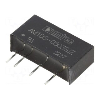 Converter: DC/DC | 1W | Uin: 4.5÷5.5V | Uout: 3.3VDC | Iout: 303mA | SIP7