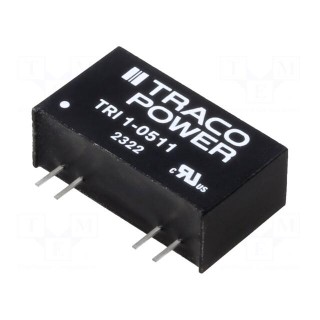Converter: DC/DC | 1W | Uin: 4.5÷5.5V | Uout: 5VDC | Iout: 200mA | SIP8