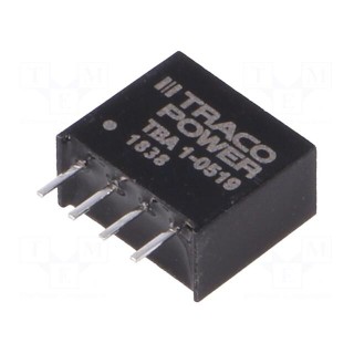 Converter: DC/DC | 1W | Uin: 4.5÷5.5V | Uout: 9VDC | Iout: 110mA | SIP4
