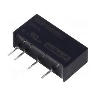 Converter: DC/DC | 1W | Uin: 4.5÷5.5V | Uout: 9VDC | Iout: 111mA | SIP