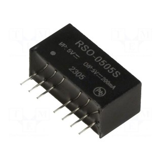 Converter: DC/DC | 1W | Uin: 4.5÷9V | Uout: 5VDC | Iout: 200mA | SIP8