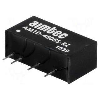 Converter: DC/DC | 1W | Uin: 43.6÷52.8V | 5VDC | Iout: 200mA | SIP7 | 2.3g