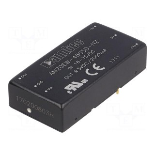 Converter: DC/DC | 20W | Uin: 18÷75V | Uout: 5VDC | Uout2: -5VDC | Iout: 2A