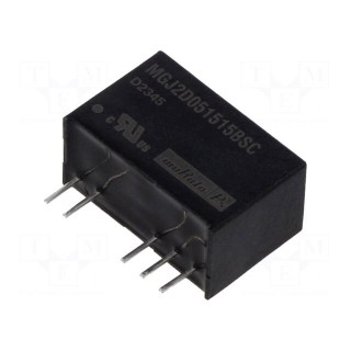 Converter: DC/DC | 2W | Uin: 5V | Uout: 15VDC | Uout2: -15VDC | Iout: 67mA
