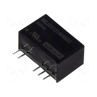 Converter: DC/DC | 2W | Uin: 12V | Uout: 15VDC | Uout2: -8.7VDC | SIP | THT