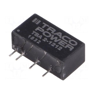 Converter: DC/DC | 2W | Uin: 10.8÷13.2V | Uout: 12VDC | Iout: 165mA | SIP7