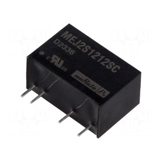 Converter: DC/DC | 2W | Uin: 10.8÷13.2V | Uout: 12VDC | Iout: 167mA | SIP