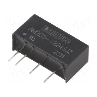 Converter: DC/DC | 2W | Uin: 10.8÷13.2V | Uout: 24VDC | Iout: 83mA | SIP7