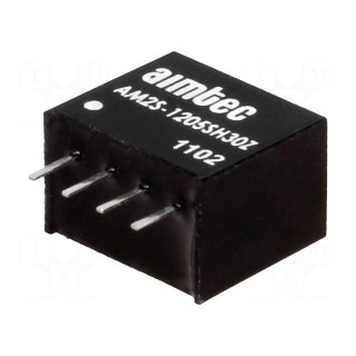 Converter: DC/DC | 2W | Uin: 10.8÷13.2V | 5VDC | Iout: 400mA | SIP4 | 1.8g