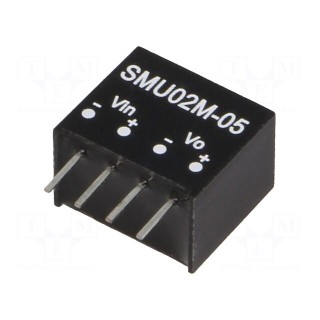 Converter: DC/DC | 2W | Uin: 10.8÷13.2V | Uout: 5VDC | Iout: 80÷400mA