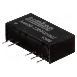 Converter: DC/DC | 2W | Uin: 10.8÷13.2V | Uout: 7.2VDC | Uout2: -7.2VDC