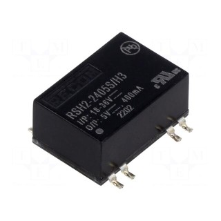Converter: DC/DC | 2W | Uin: 18÷36V | Uout: 5VDC | Iout: 400mA | SMD | RSH2