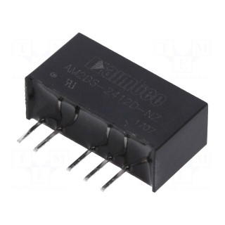 Converter: DC/DC | 2W | Uin: 21.6÷26.4V | Uout: 12VDC | Uout2: -12VDC