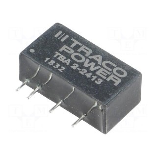 Converter: DC/DC | 2W | Uin: 21.6÷26.4V | Uout: 15VDC | Iout: 130mA | SIP7