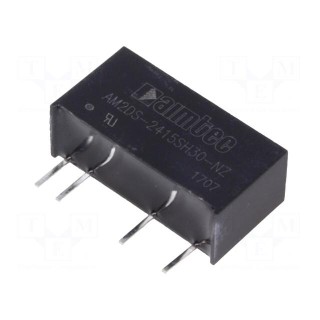 Converter: DC/DC | 2W | Uin: 21.6÷26.4V | Uout: 15VDC | Iout: 133mA | SIP7