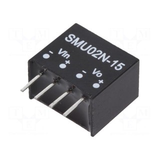 Converter: DC/DC | 2W | Uin: 21.6÷26.4V | Uout: 15VDC | Iout: 27÷133mA