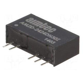 Converter: DC/DC | 2W | Uin: 21.6÷26.4V | Uout: 24VDC | Uout2: -24VDC