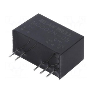 Converter: DC/DC | 2W | Uin: 21.6÷26.4V | Uout: 5VDC | Uout2: -5VDC | SIP7