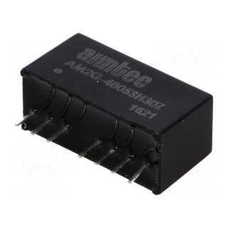 Converter: DC/DC | 2W | Uin: 36÷72V | Uout: 5VDC | Iout: 400mA | SIP8
