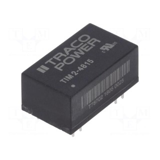 Converter: DC/DC | 2W | Uin: 36÷75V | 24VDC | Iout: 83mA | DIP16 | 7g | OUT: 1