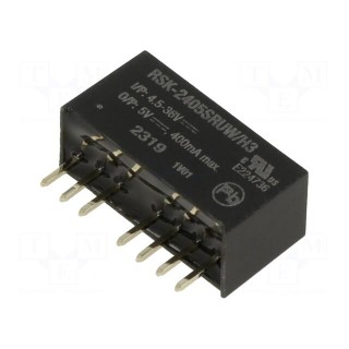 Converter: DC/DC | 2W | Uin: 4.5÷36V | Uout: 5VDC | Iout: 400mA | SIP8
