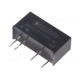 Converter: DC/DC | 2W | Uin: 4.5÷5.5V | Uout: 12VDC | Iout: 167mA | SIP7