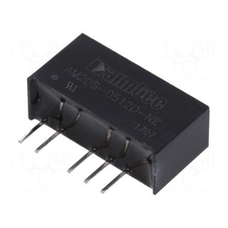 Converter: DC/DC | 2W | Uin: 4.5÷5.5V | Uout: 12VDC | Uout2: -12VDC | SIP7