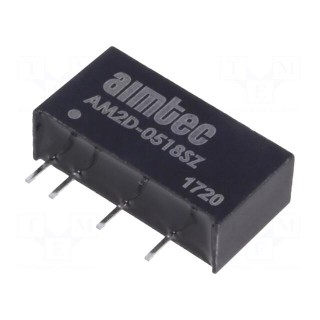 Converter: DC/DC | 2W | Uin: 4.5÷5.5V | Uout: 18VDC | Iout: 111mA | SIP7