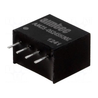 Converter: DC/DC | 2W | Uin: 4.5÷5.5V | Uout: 24VDC | Iout: 80mA | SIP4