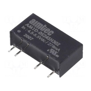 Converter: DC/DC | 2W | Uin: 4.5÷5.5V | 24VDC | Iout: 83mA | SIP7 | 2.5g